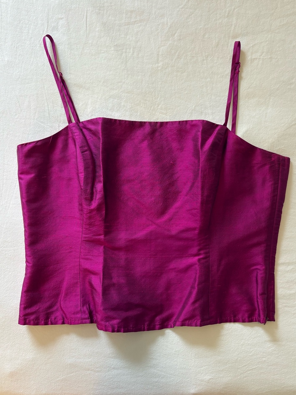 Finity Studio Magenta Silk Corset Top size 12
